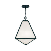 Glacier 3 Light 14" Outdoor Pendant in Black Charcoal