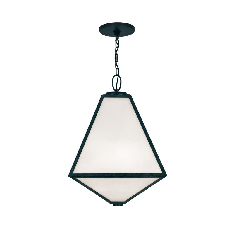 Glacier 3 Light 14" Outdoor Pendant in Black Charcoal