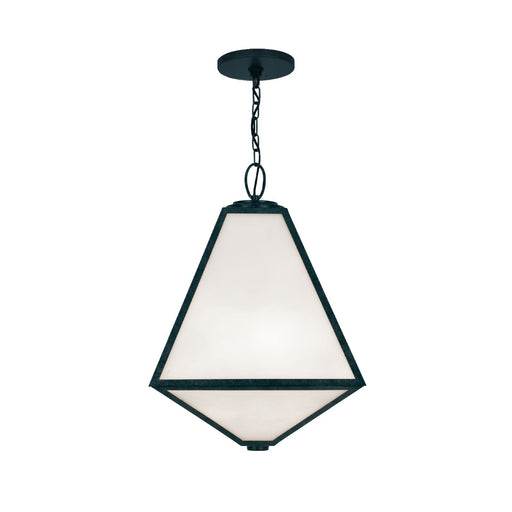 Glacier 3 Light 14" Outdoor Pendant in Black Charcoal