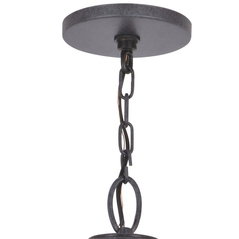 Glacier 3 Light 14" Outdoor Pendant in Black Charcoal