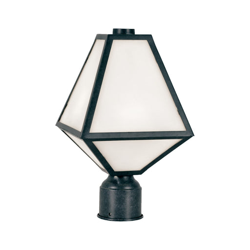 Glacier 1 Light 8" Outdoor Post in Black Charcoal
