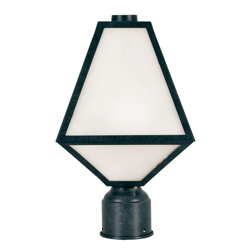 Glacier 1 Light 8" Outdoor Post in Black Charcoal