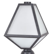 Glacier 1 Light 8" Outdoor Post in Black Charcoal