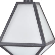 Glacier 1 Light 8" Outdoor Post in Black Charcoal