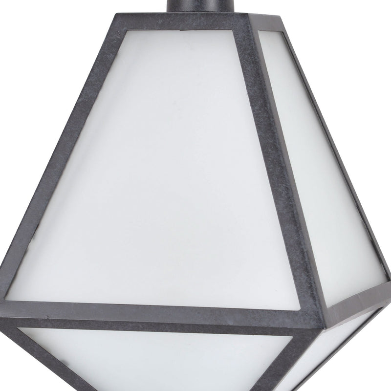 Glacier 1 Light 8" Outdoor Post in Black Charcoal