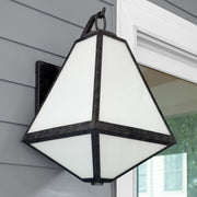 Glacier 2 Light 11" Outdoor Sconce in Black Charcoal in a room setting
