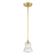 Gregory 1 Light 5" Pendant in Aged Brass
