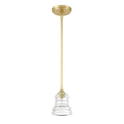 Gregory 1 Light 5" Pendant in Aged Brass