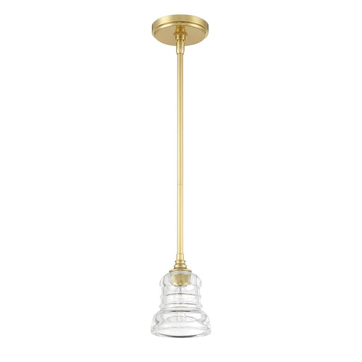 Gregory 1 Light 5" Pendant in Aged Brass