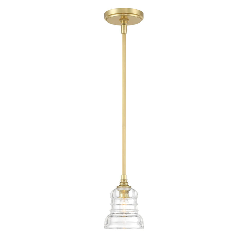 Gregory 1 Light 5" Pendant in Aged Brass