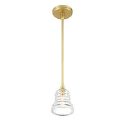 Gregory 1 Light 5" Pendant in Aged Brass