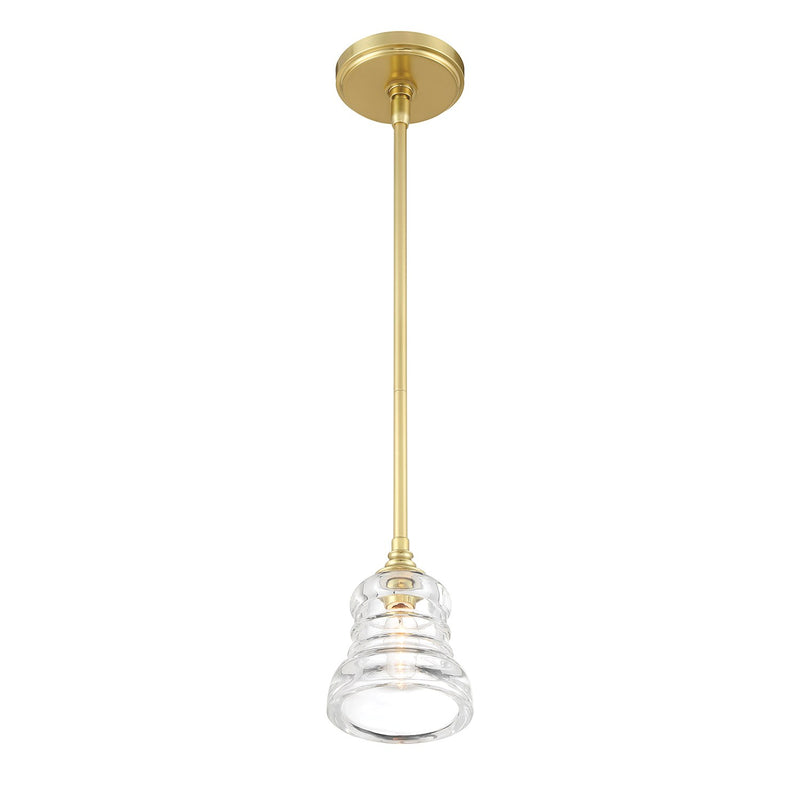 Gregory 1 Light 5" Pendant in Aged Brass