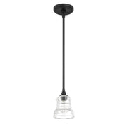 Gregory 1 Light 5" Pendant in Matte Black