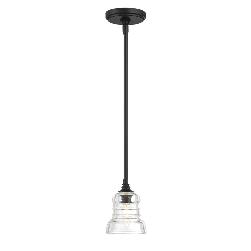 Gregory 1 Light 5" Pendant in Matte Black