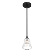 Gregory 1 Light 5" Pendant in Matte Black