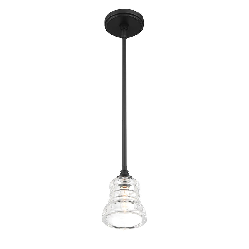 Gregory 1 Light 5" Pendant in Matte Black