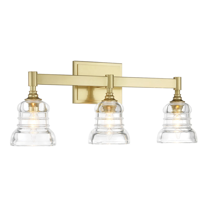 Gregory 3 Light 23.75" Bathroom Vanity in Aged Brass