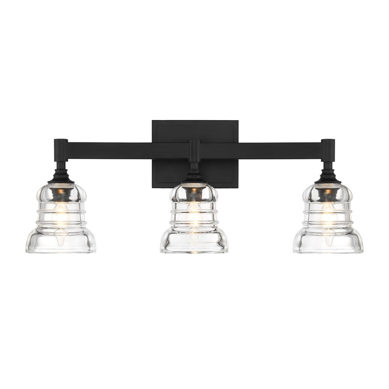 Gregory 3 Light 23.75" Bathroom Vanity in Matte Black