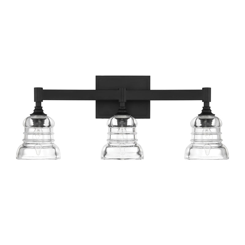 Gregory 3 Light 23.75" Bathroom Vanity in Matte Black