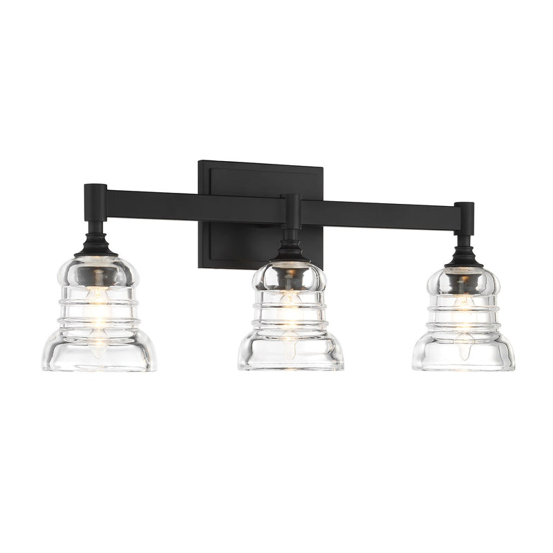Gregory 3 Light 23.75" Bathroom Vanity in Matte Black