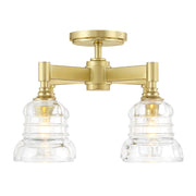 Gregory 4 Light 17.25" Semi Flush Mount in Aged Brass