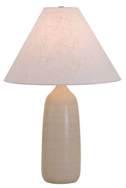 Scatchard 25" Stoneware Table Lamp with Tapered Hardback Shade in Oatmeal