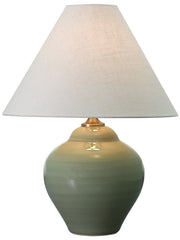 Scatchard 22" Stoneware Table Lamp with 17" Tapered Shade in Celadon
