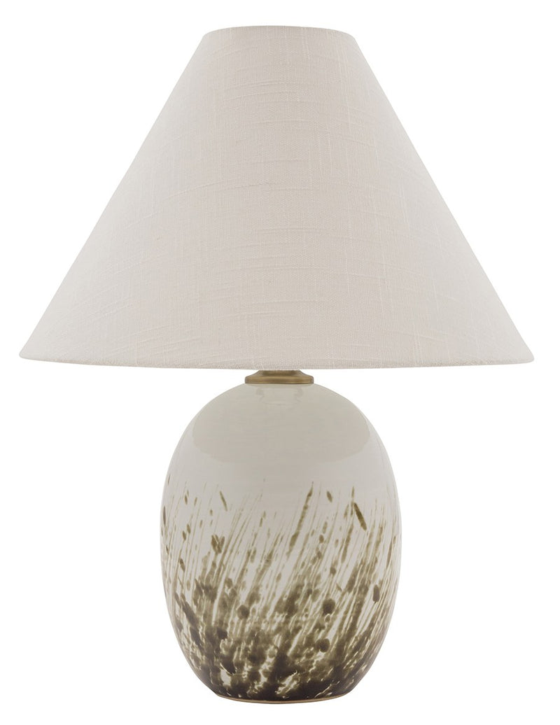 Scatchard 22.5" Stoneware Table Lamp (GS140) in Decorated White Gloss
