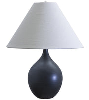Scatchard 19" Stoneware Accent Table Lamp in Black Matte