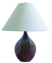 Scatchard 19" Stoneware Accent Table Lamp in Decorated Red