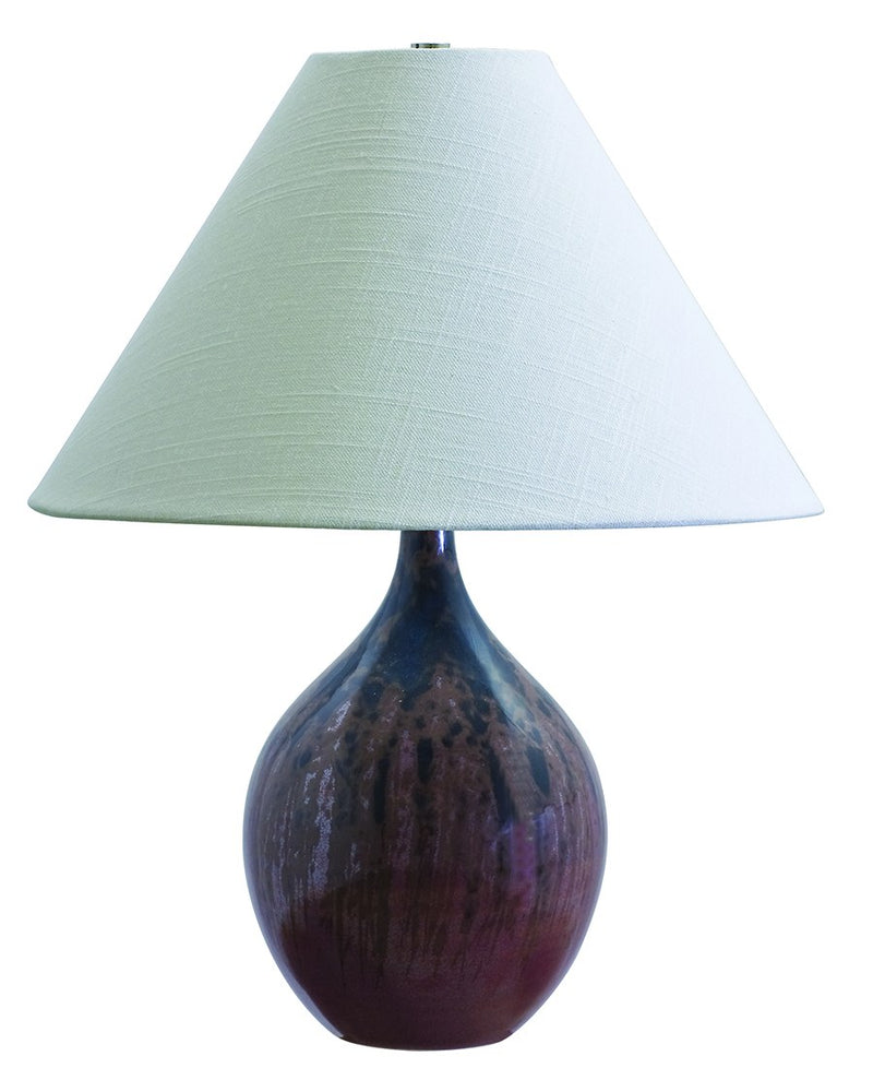 Scatchard 19" Stoneware Accent Table Lamp in Decorated Red