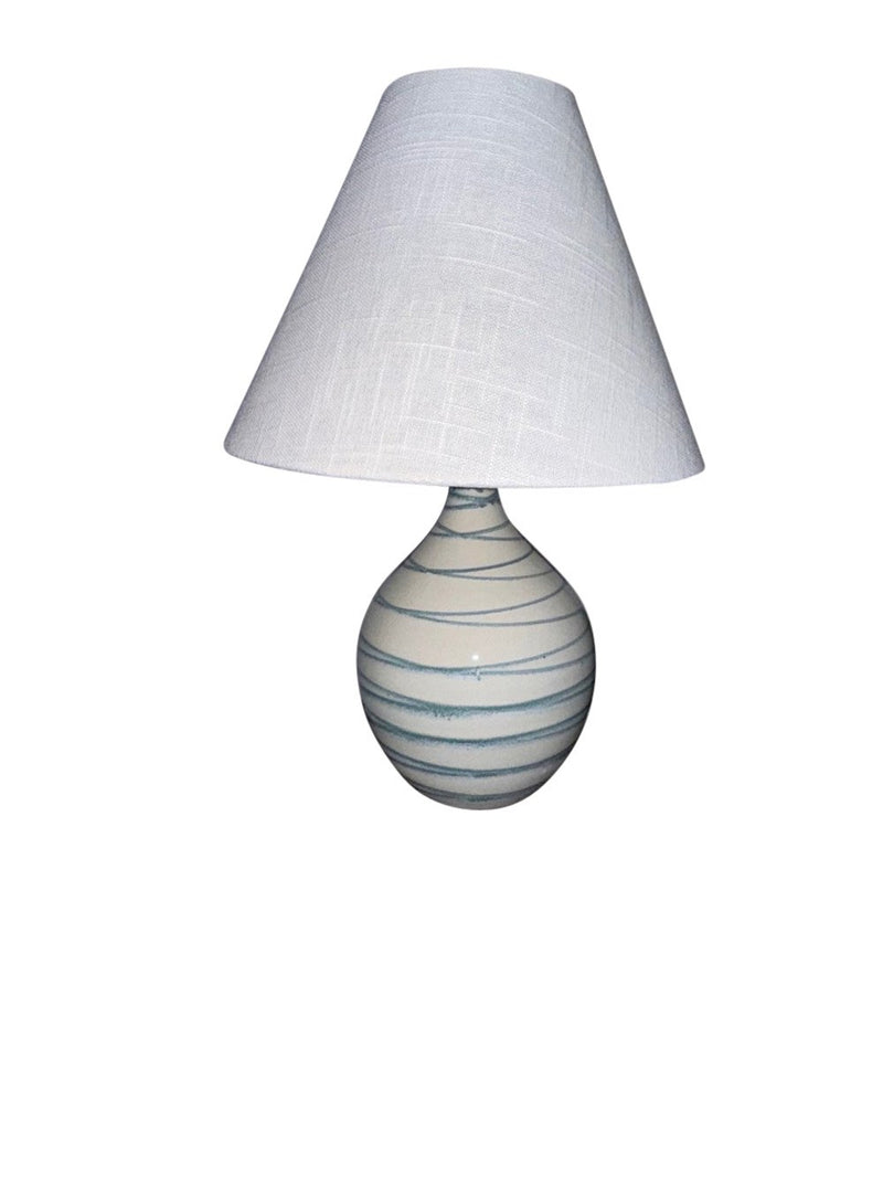 Scatchard 19" Stoneware Accent Table Lamp in Emerald Wave