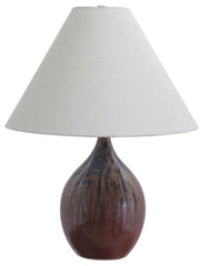 Scatchard 22.5" Stoneware Table Lamp (GS300) in Decorated Red