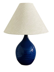 Scatchard 22.5" Stoneware Table Lamp (GS300) in Imperial Blue