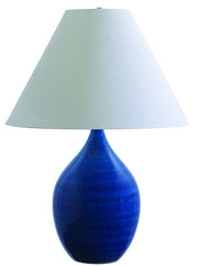 Scatchard 28" Stoneware Table Lamp in Blue Gloss