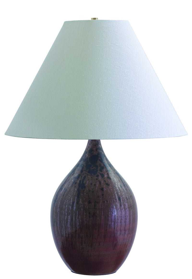 Scatchard 28" Stoneware Table Lamp in Decorated Red