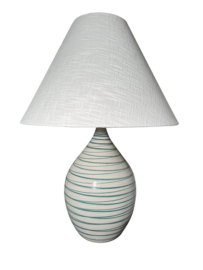 Scatchard 28" Stoneware Table Lamp in Emerald Wave