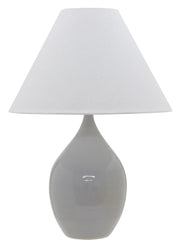 Scatchard 28" Stoneware Table Lamp in Gray Gloss