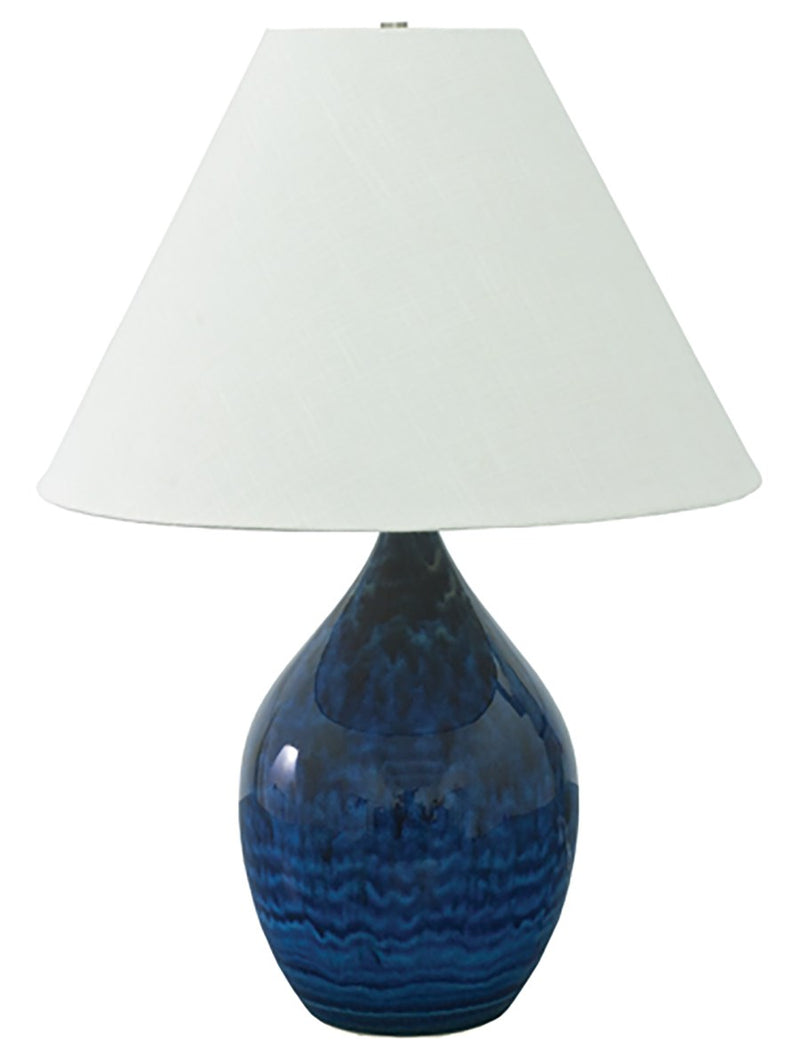 Scatchard 28" Stoneware Table Lamp in Midnight Blue