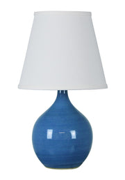 Scatchard 13.5" Stoneware Mini Accent Lamp in Cornflower Blue