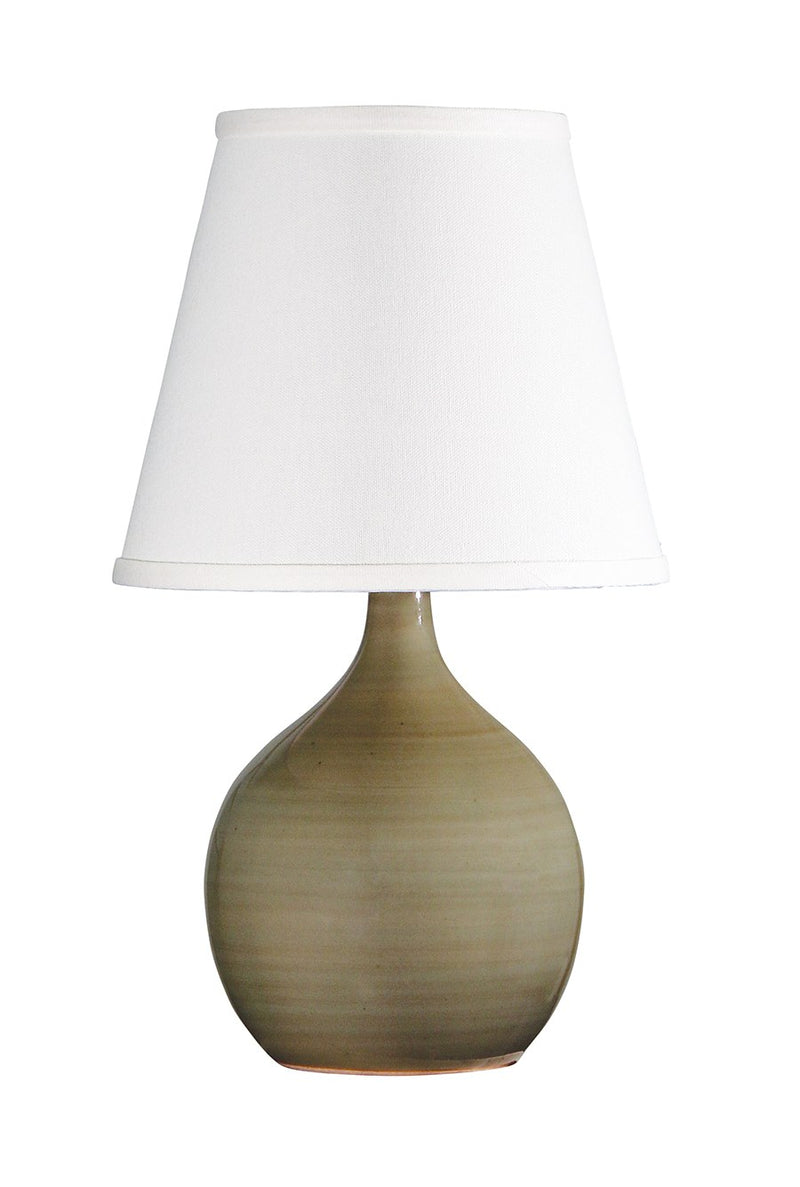 Scatchard 13.5" Stoneware Mini Accent Lamp in Celadon