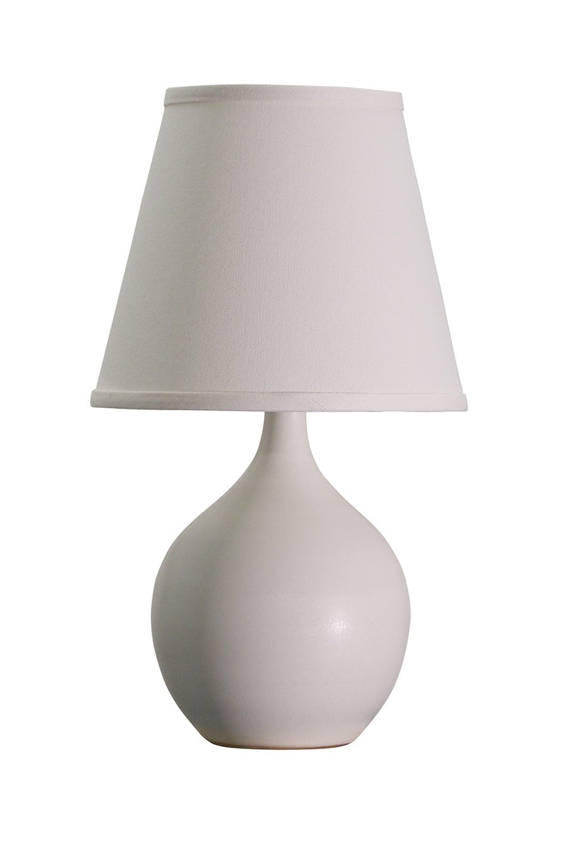 Scatchard 13.5" Stoneware Mini Accent Lamp in White Matte