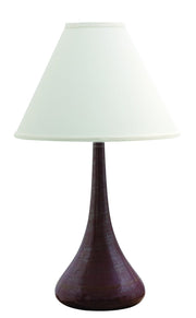 Scatchard 26" Stoneware Table Lamp with 17" Tapered Shade in Iron Red