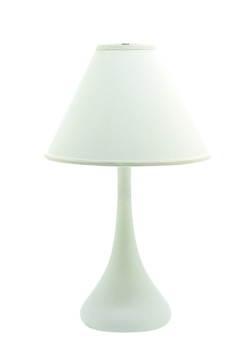 Scatchard 26" Stoneware Table Lamp with 17" Tapered Shade in White Matte