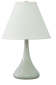 Scatchard 19" Stoneware Table Lamp with 12" Tapered Shade in Gray Gloss