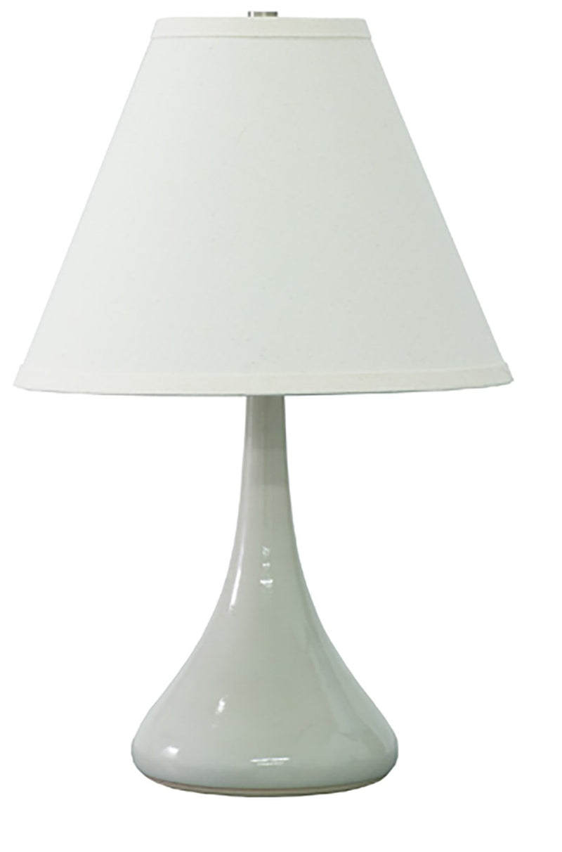 Scatchard 19" Stoneware Table Lamp with 12" Tapered Shade in Gray Gloss