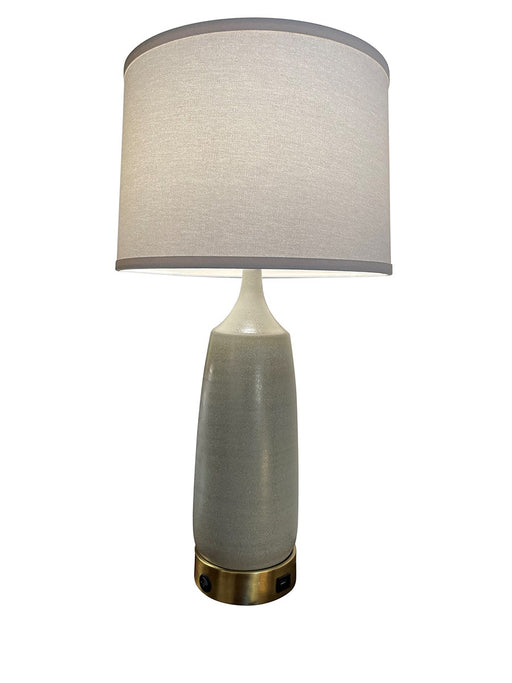 Scatchard 26" Table Lamp with Metal USB Base in Sand