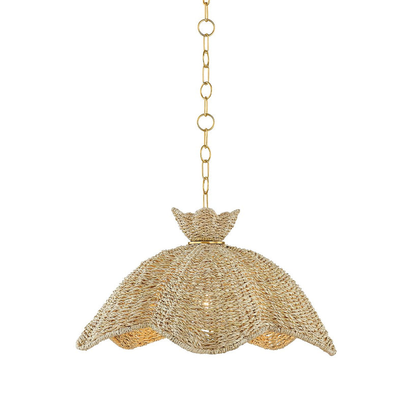 Solie Pendant in Aged Brass