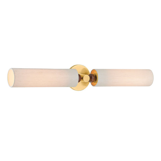 Reyn 2-Light Bath Vanity Light in Aged Brass