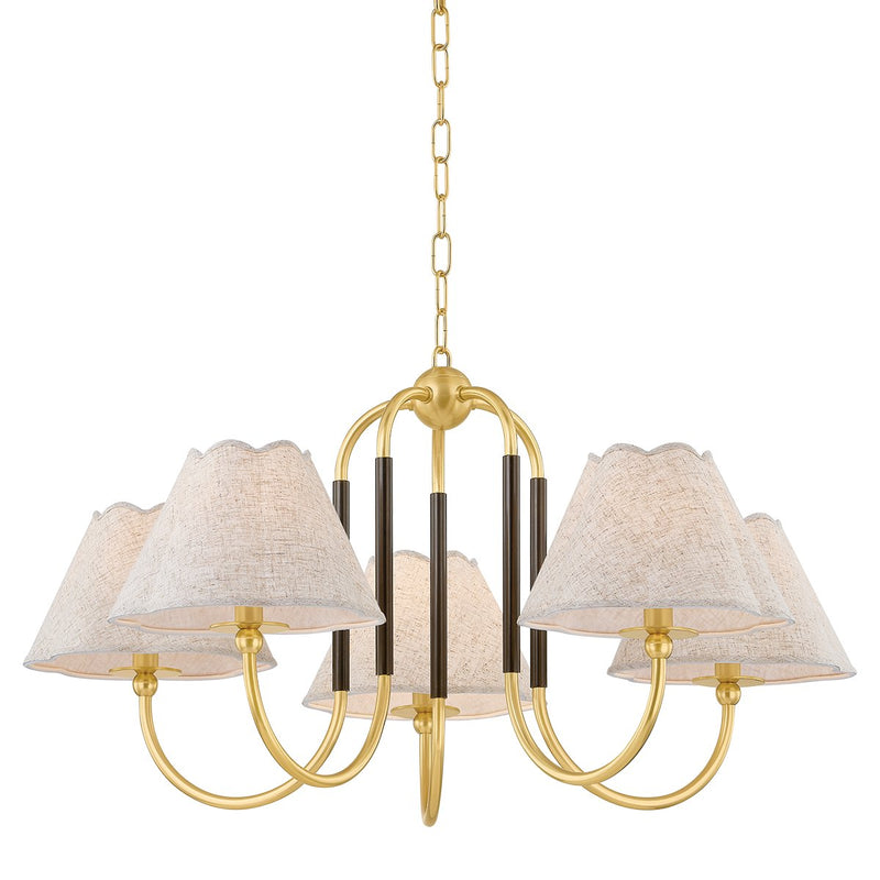 Janie 5-Light Chandelier in Aged Brass / True Bronze